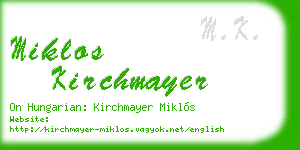miklos kirchmayer business card